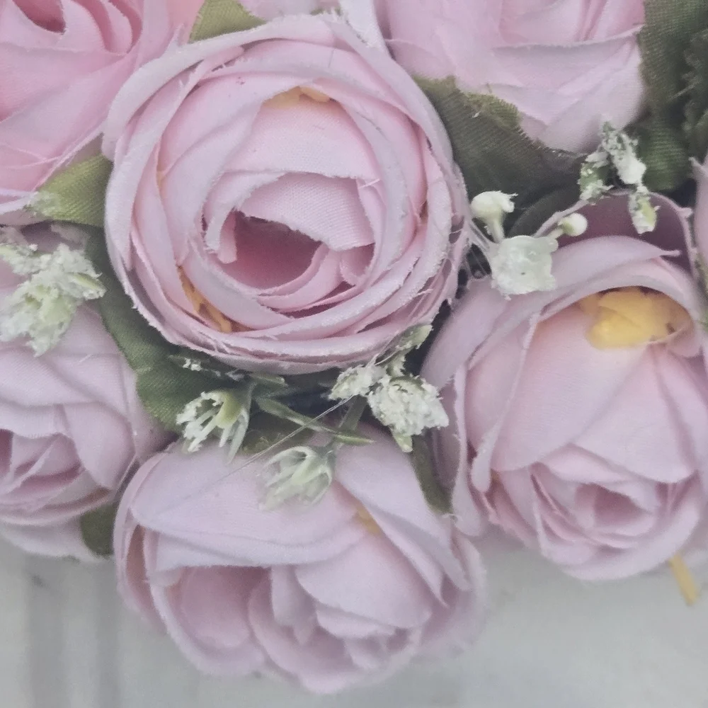 Handmade Valentine's Day Wreath Spring heart-shaped Wreath light pink roses